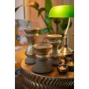 Clayre & Eef Kerzenständer 15 cm Goldfarbig Keramik Rund