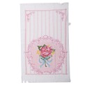 Clayre & Eef Guest Towel 40x66 cm Pink Blue Cotton Rectangle Rose