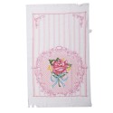 Clayre & Eef Serviette invité 40x66 cm Rose Bleu Coton Rectangle Rose