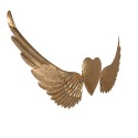 Clayre & Eef Wanddekoration Flügel 120x1x55 cm Goldfarbig Eisen