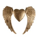 Decoration Statue Wings with heart Gold colored 74x1x63 cm | 74x1x63 cm | Clayre & Eef | 5Y1176