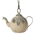 Clayre & Eef Pendant Lamp Teapot 37x20x26 cm Beige Green Iron