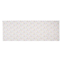 Clayre & Eef Tafelloper  50x140 cm Wit Katoen Bloemen