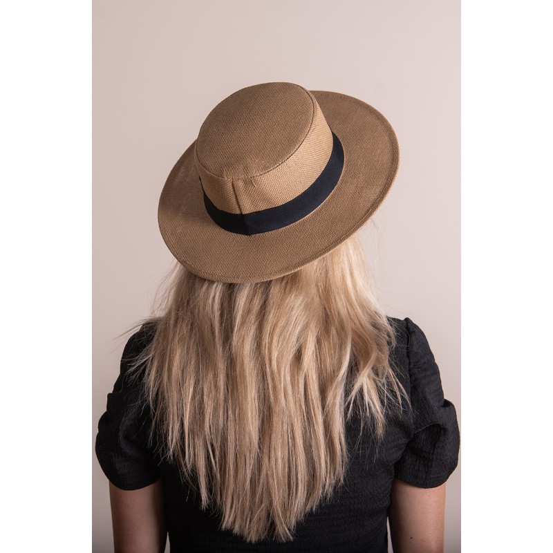 Juleeze Cappello da donna Beige Paglia di carta