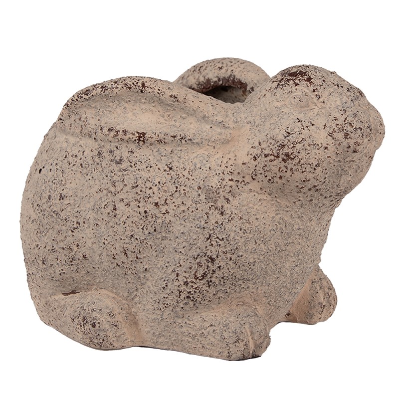 Clayre & Eef Pot de fleurs Lapin 17x12x12 cm Beige Céramique