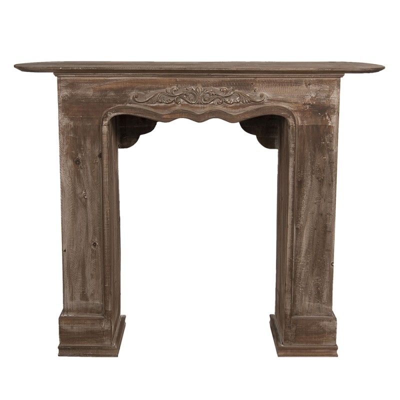 Clayre & Eef Fireplace Surround 125x28x101 cm Brown Wood Rectangle