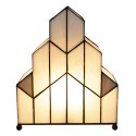 LumiLamp Lampe de table Tiffany 30x4x25 cm  Blanc Verre