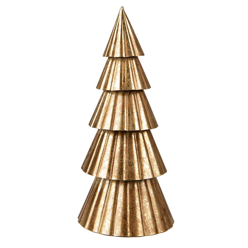 Clayre & Eef Christmas Decoration Christmas Tree 30 cm Gold colored Iron