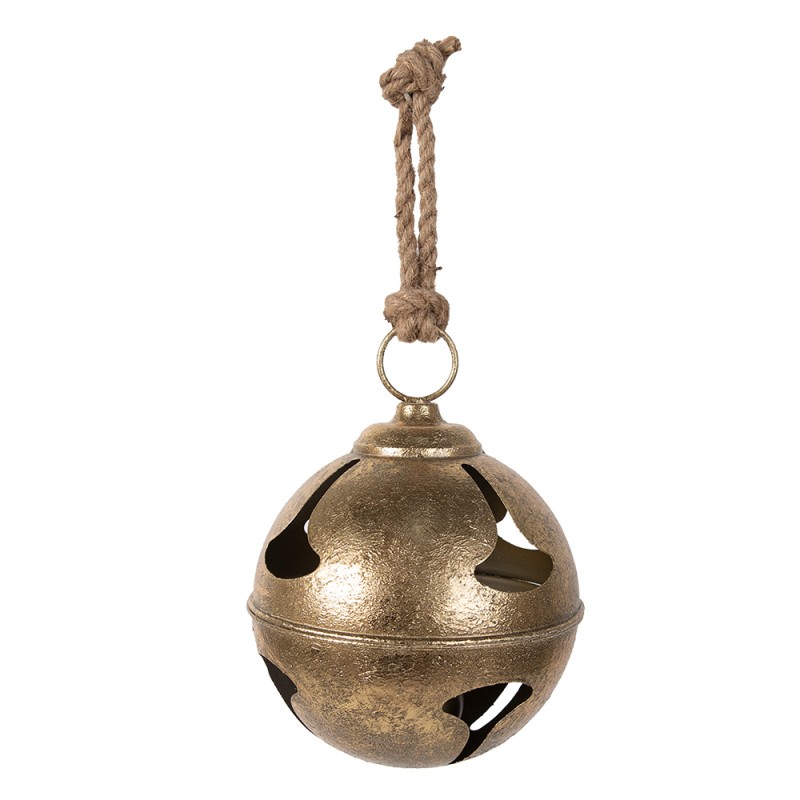 Clayre & Eef Vintage Doorbell Ø 24x33 cm Gold colored Iron
