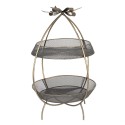 Clayre & Eef 2-Tiered Stand Ø 34x51 cm Gold colored Iron Round