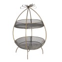 Clayre & Eef 2-Tiered Stand Ø 34x51 cm Gold colored Iron Round