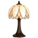 LumiLamp Lampe de table Tiffany Ø 25x42 cm  Beige Marron Verre