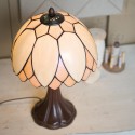 LumiLamp Table Lamp Tiffany Ø 25x42 cm  Beige Brown Glass