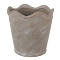 Clayre & Eef Fioriera Ø 13x12 cm Grigio Ceramica