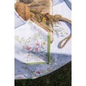 Clayre & Eef Placemats Set van 6  48x33 cm Wit Katoen Bloemen