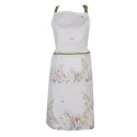 Clayre & Eef Kitchen Apron 70x85 cm White Cotton Flowers