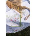Clayre & Eef Tea Towel  50x70 cm White Cotton Flowers