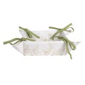 Clayre & Eef Bread Basket 35x35x8 cm White Cotton Flowers