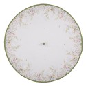 Clayre & Eef Theedoek  Ø 80 cm Wit Katoen Rond Bloemen