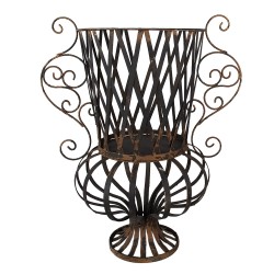 Clayre & Eef Plant Stand  68 cm Black Iron