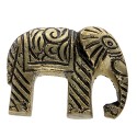 Clayre & Eef Türknauf Elefant 4x3 cm Goldfarbig Stein