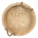 Clayre & Eef Decorative Serving Tray Ø 35 cm Brown Wood Round