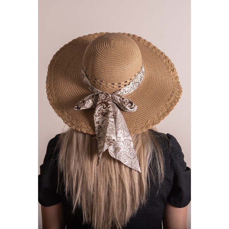 Juleeze Women's Hat Brown Paper straw