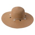 Juleeze Chapeau de femme Beige Paille en papier