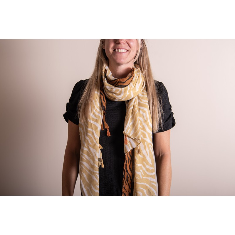 Juleeze Printed Scarf 90x180 cm Yellow Orange