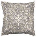 Clayre & Eef Housse de coussin 50x50 cm Gris Vert Coton Carré