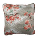 Clayre & Eef Cushion Cover 50x50 cm Grey Pink Cotton Polyester Flowers