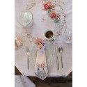 Clayre & Eef Tablecloth Ø 170 cm Pink Cotton Round Rabbit