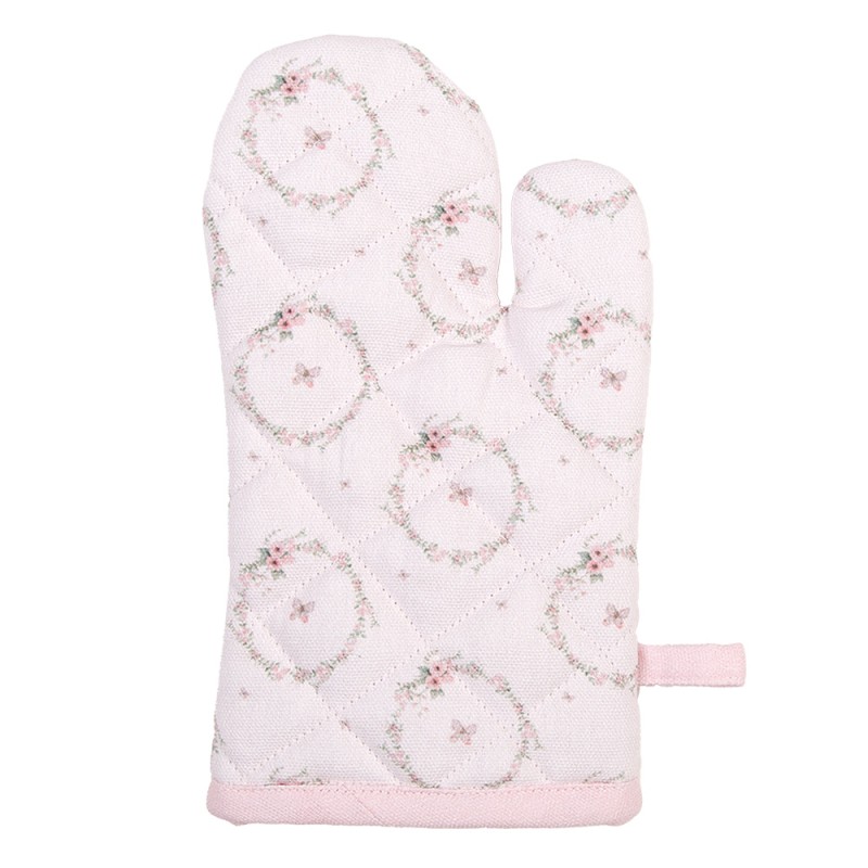 Clayre & Eef Kids' Oven Mitt 12x21 cm Pink Cotton Rabbit