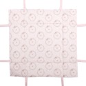 Clayre & Eef Bread Basket 35x35x8 cm Pink Cotton Square Rabbit