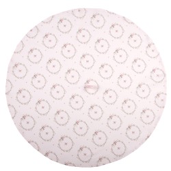 Clayre & Eef Tea Towel  Ø 80 cm Pink Cotton Round Rabbit