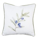 Clayre & Eef Cushion Cover 40x40 cm White Cotton Olives