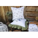 Clayre & Eef Chair Cushion Cover 40x40 cm White Cotton Olives