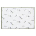 Clayre & Eef Placemats Set of 6 48x33 cm White Cotton Olives