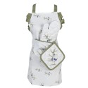 Clayre & Eef Kids' Oven Mitt 12x21 cm White Cotton Olives