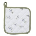 Clayre & Eef Pot Holder 20x20 cm White Cotton Olives