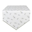 Clayre & Eef Table Runner 50x160 cm White Cotton Olives