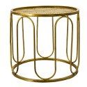 Clayre & Eef Side Table Ø 41x37 cm Gold colored Metal Round