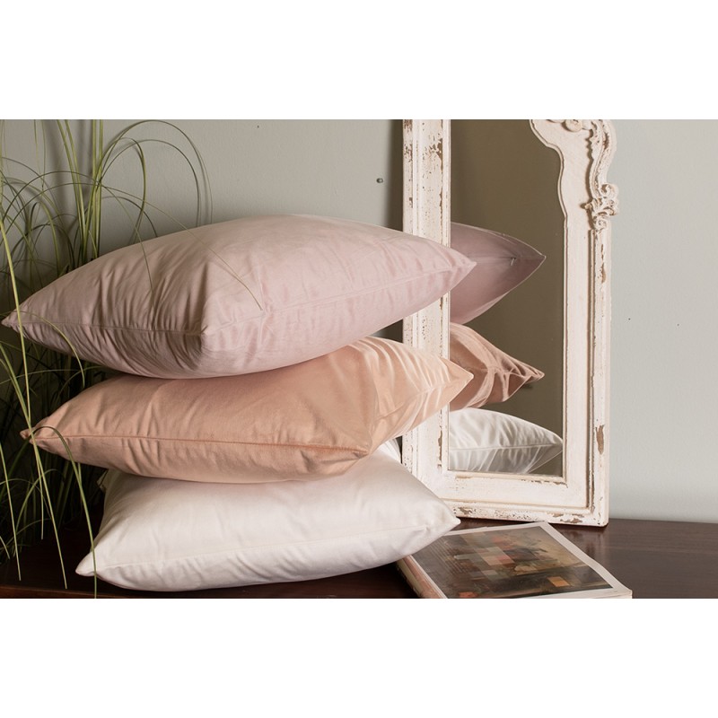 Clayre & Eef Housse de coussin 45x45 cm Rose Polyester