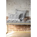Clayre & Eef Cushion Cover 45x45 cm Grey Polyester Tree