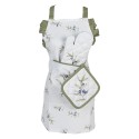 Clayre & Eef Presina da cucina bambino 16x16 cm Bianco Cotone Olive