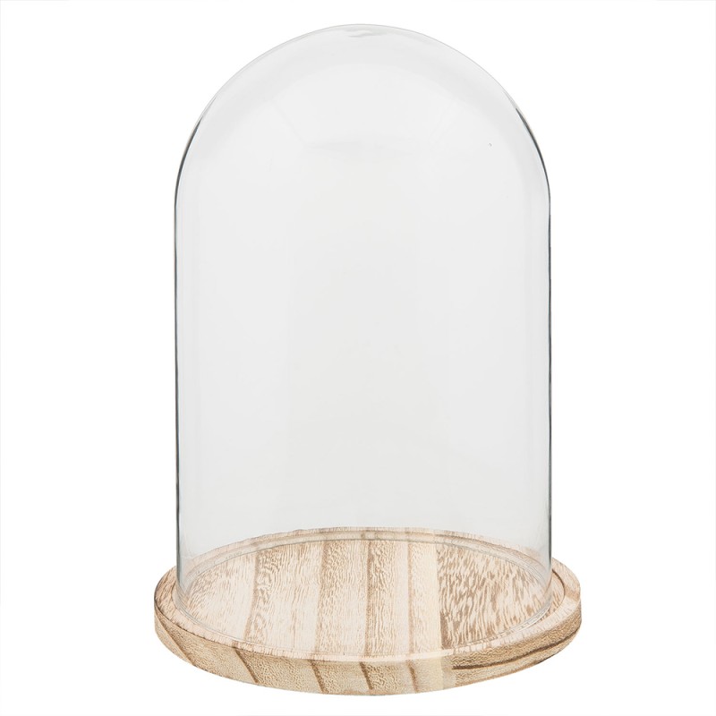 Clayre & Eef Stolp  Ø 17x25 cm Glas Hout Rond