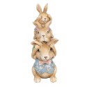 Clayre & Eef Figurine Rabbit 25 cm Brown Blue Polyresin