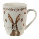 Clayre & Eef Mug 350 ml Beige Marron Porcelaine Lapin