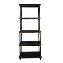 Clayre & Eef Bookcase 80x40x210 cm Black Wood