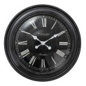 Clayre & Eef Wall Clock Ø 76x6 cm Black White Plastic Glass Westminster Clock Company London